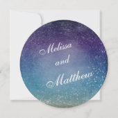 星カラフルが夕べの空結婚に 招待状 (正面)