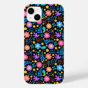 星カラフルの花きらめく模様(黒) Case-Mate iPhone 14 PLUSケース