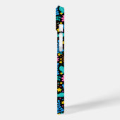 星カラフルの花きらめく模様(黒) Case-Mate iPhoneケース (裏面 / 左)