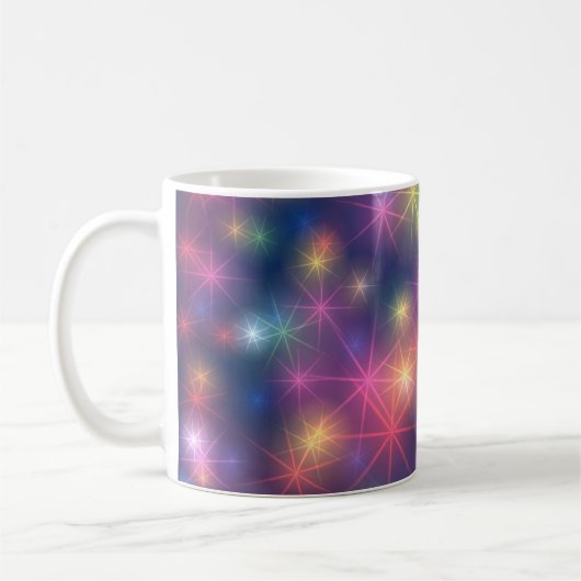 星カラフル輝く宇宙光 コーヒーマグカップ (左)