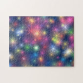 星カラフル輝く宇宙光 ジグソーパズル (横)