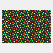 星カラフル風船アーガイル幸せなおもしろい ラッピングペーパーシート (正面)