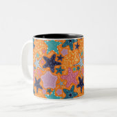 星カラフル魚 ツートーンマグカップ (正面左)