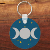 星キーチェーン付きトリプルムーン キーホルダー (正面)