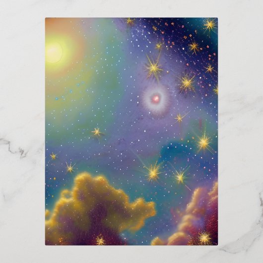 星グラフィック 箔シーズンポストカード (正面)