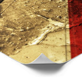 星グランジと縞模様 ポスター (角)