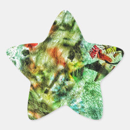 星シール白抽象芸術再生プラスチック 星シール