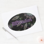 星ステッカー 楕円形シール (封筒)