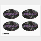 星ステッカー 楕円形シール (シート)