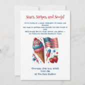 星ストライプとスコップ 招待状 (正面)