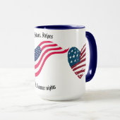 「星ストライプと夏の夜」コーヒー/紅茶 マグカップ (正面右)