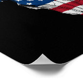 星ストライプと汽船 ポスター (角)