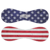 星ストライプ赤白青モノグラム米国国旗 ソフトボール (パネル)