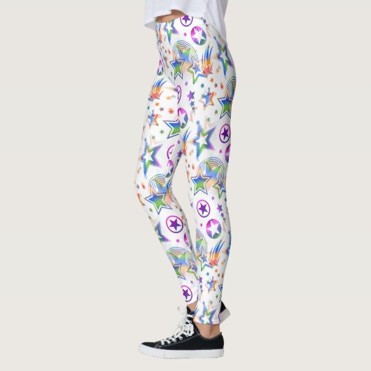 星タトゥーのシームレスなパターンの色+あなたのアイディア レギンス (左)