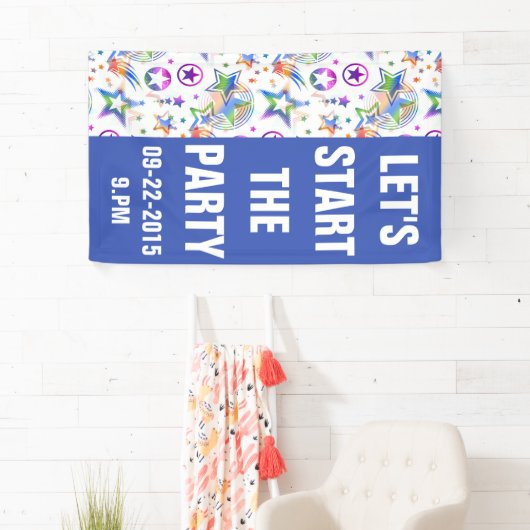 星タトゥーのパターンの色+あなたのアイディア 横断幕 (インサイチュ)