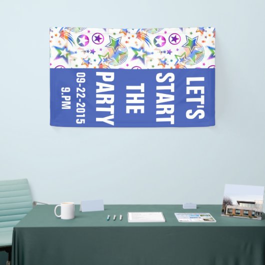 星タトゥーのパターンの色+あなたのアイディア 横断幕 (トレードショー)