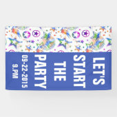 星タトゥーのパターンの色+あなたのアイディア 横断幕 (横)