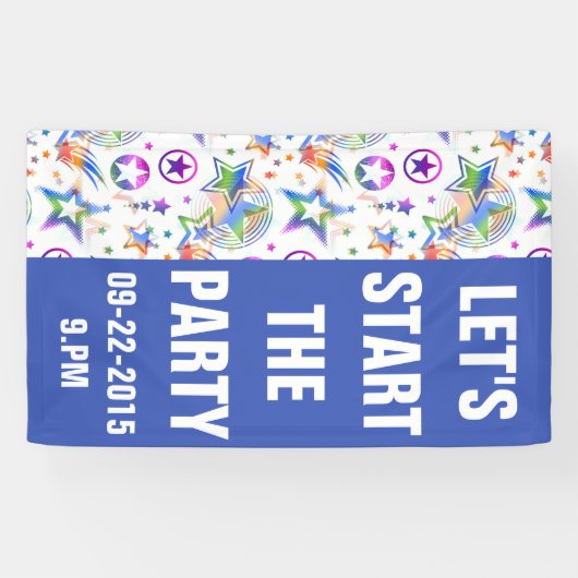 星タトゥーのパターンの色+あなたのアイディア 横断幕 (横)