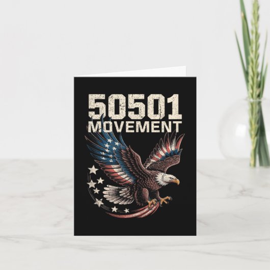 星タンとフライトイーグルの50501アメリカ国旗 カード (正面)