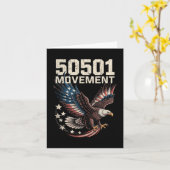 星タンとフライトイーグルの50501アメリカ国旗 カード (黄色い花)