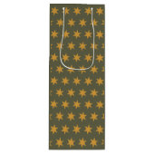 星パターントレンドカラーグリーンマンゴ ワインギフトバッグ (正面)