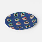 星パターンパーティーのプレートのパグ ペーパープレート (アングル)