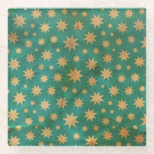 星パターン ガラスコースター (正面)