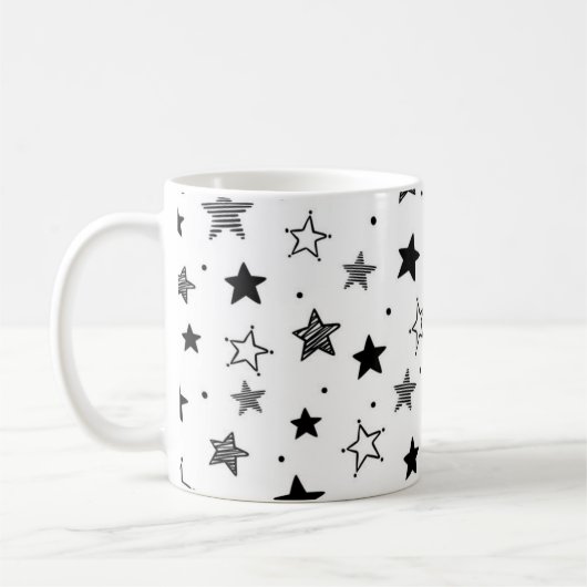 星パターン コーヒーマグカップ (左)