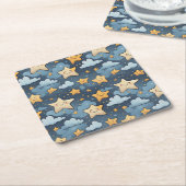 星パターン スクエアペーパーコースター (アングル)