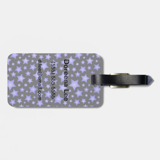 星パターン ラゲッジタグ (裏面横)