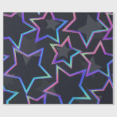 星パターン ラッピングペーパー (フラット)