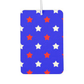 星パター赤と白ンの青い背景 カーエアーフレッシュナー (正面)