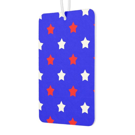 星パター赤と白ンの青い背景 カーエアーフレッシュナー (左)