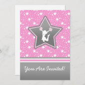 星パーソナライズされた々のチアリーダー 招待状 (正面/裏面)