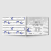 星パーソナライズされたと月をテーマにした赤ちゃんシャワー ゲストブック (全面)