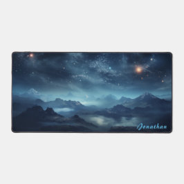星パーソナライズされたの夜景デスクマット デスクマット