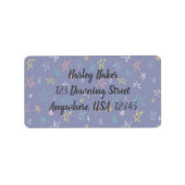 星パーソナライズされた差出人住所ラベル ラベル (正面)