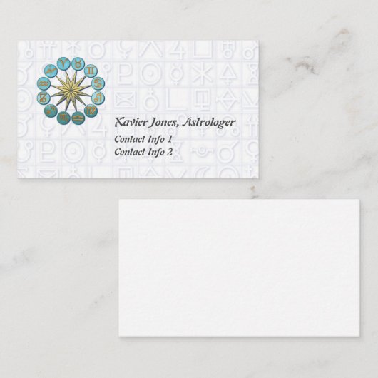 星パーソナライズされた形記号名刺 名刺 (正面/裏面)