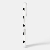 星ピンク黒パターン白の背景 Case-Mate iPhoneケース (裏面 / 右)
