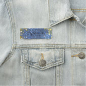 星ファンシー輝く青と金ゴールドプロフェッショナル 名札 (インサイチュ)