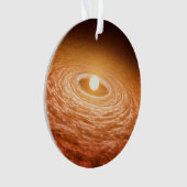 星フーオリオニスを取り巻く材料のディスク。 オーナメント (正面)