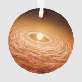 星フーオリオニスを取り巻く材料のディスク。 オーナメント (裏面)