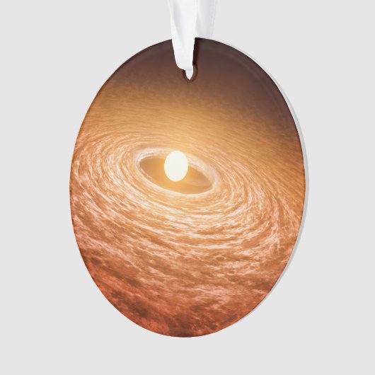 星フーオリオニスを取り巻く材料のディスク。 オーナメント (正面)