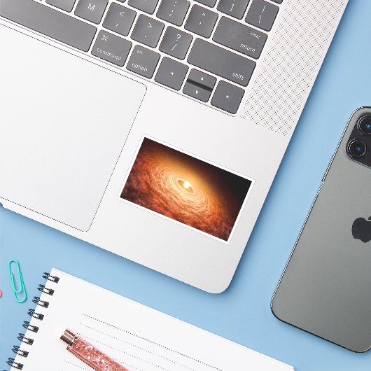 星フーオリオニスを取り巻く材料のディスク。 シール (ノートパソコンとiPhone)
