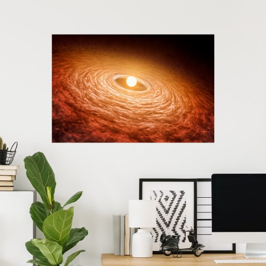 星フーオリオニスを取り巻く材料のディスク。 ポスター (ホームオフィス)