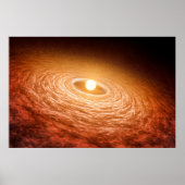星フーオリオニスを取り巻く材料のディスク。 ポスター (正面)