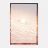 星フーオリオニスを取り巻く材料のディスク。 ポストイット (正面)