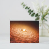 星フーオリオニスを取り巻く材料のディスク。 ポストカード (スタンド正面)