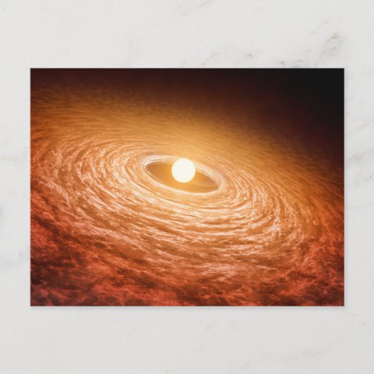 星フーオリオニスを取り巻く材料のディスク。 ポストカード (正面)