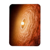 星フーオリオニスを取り巻く材料のディスク。 マグネット (縦)